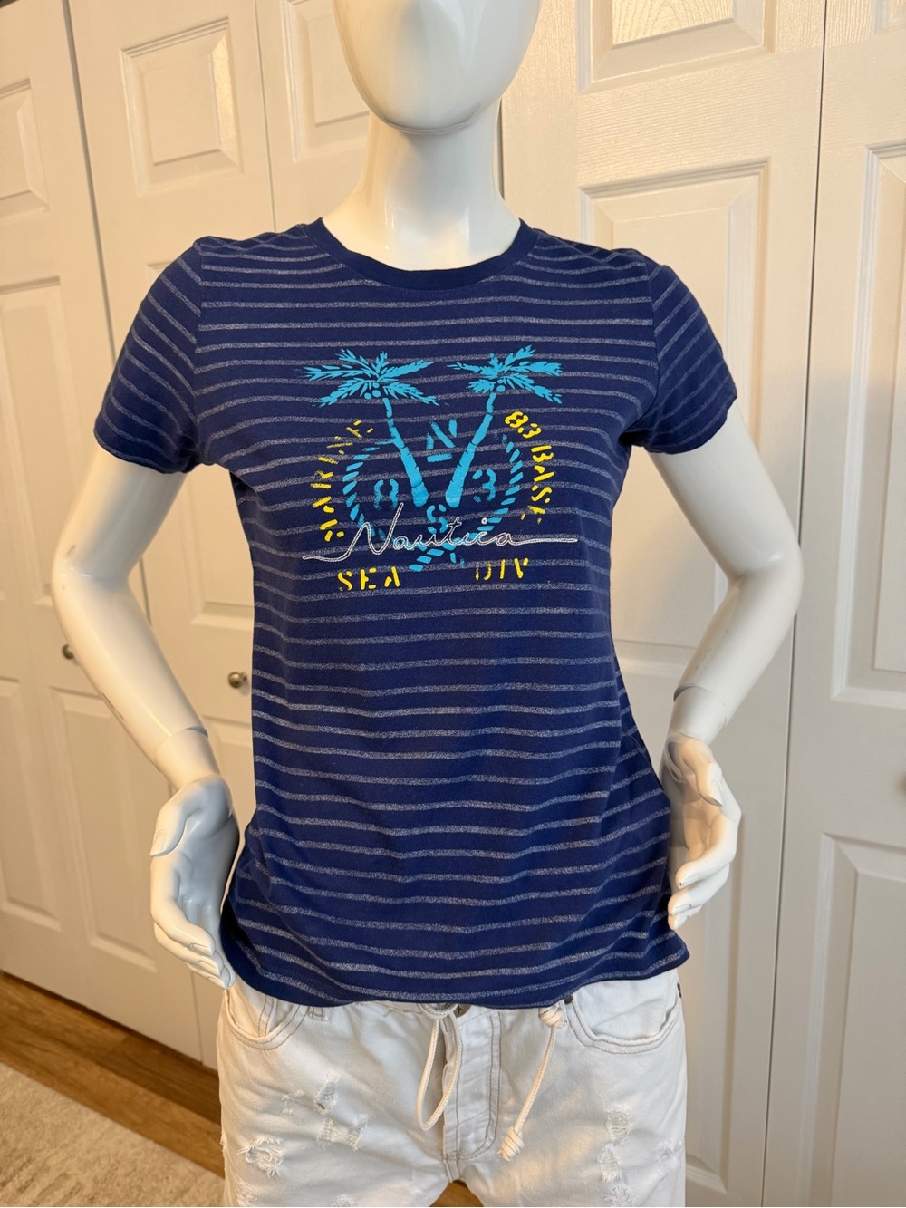 Nautica Distressed Print T-Shirt